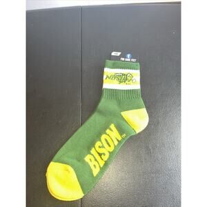 North Dakota State Bison University Socks Size Large 10-13 NEW
